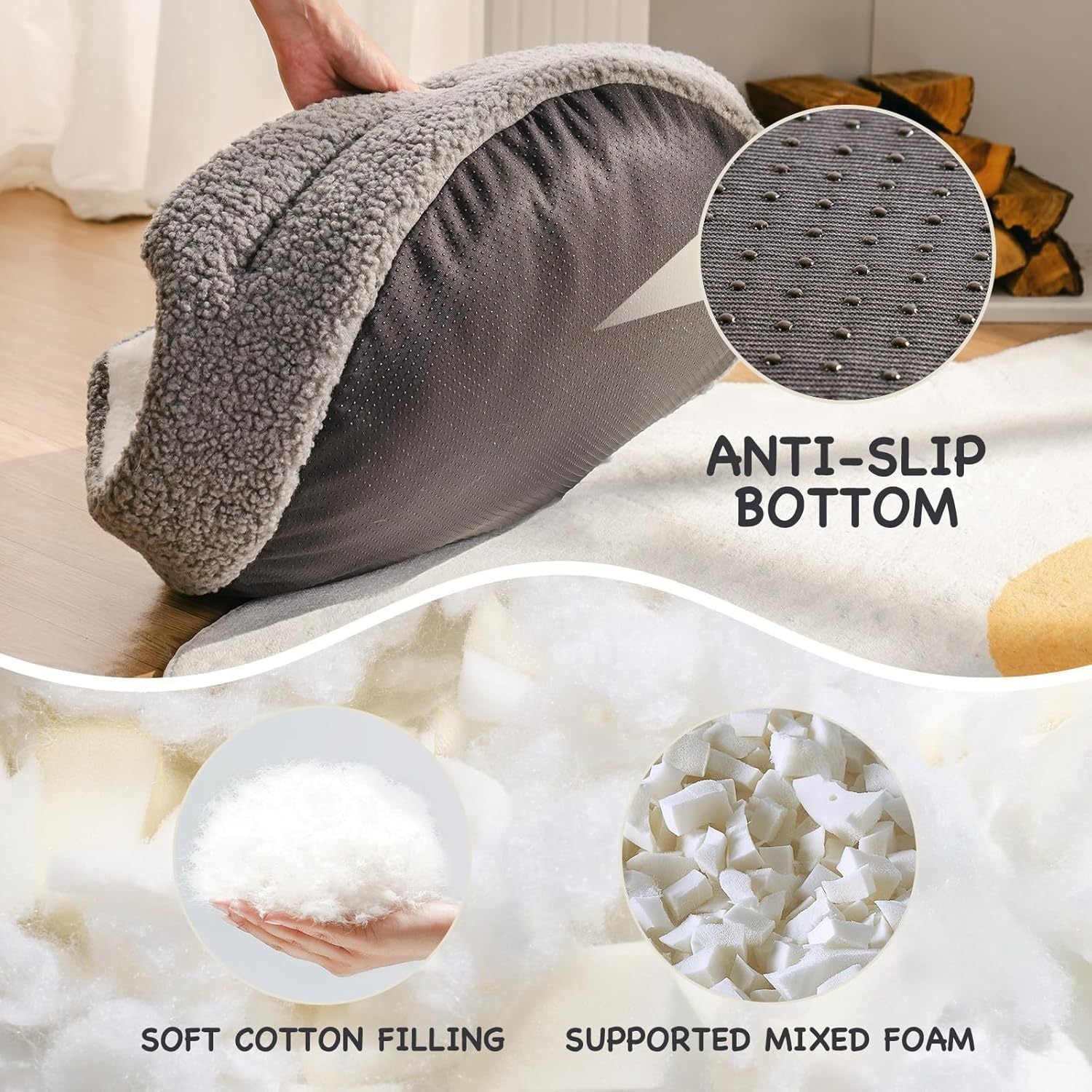 Snuggly Orthopedic Pet Bed – Perfect for small dogs & cats, puupies & kittens