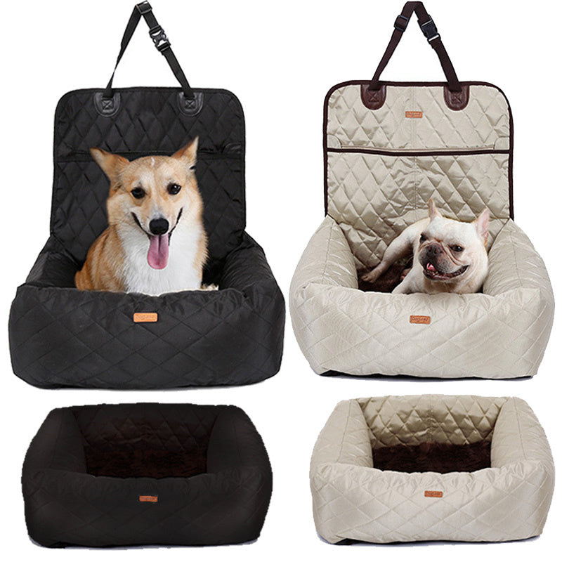 2-in-1 Dog Car Seat & Carrier – Comfy Travel Bed