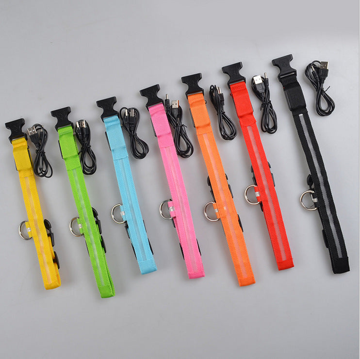 LED Pet Collar – Glow in Dark Safety for Dogs