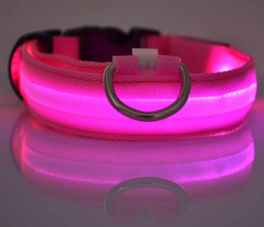LED Pet Collar – Glow in Dark Safety for Dogs