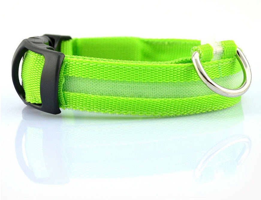 LED Pet Collar – Glow in Dark Safety for Dogs