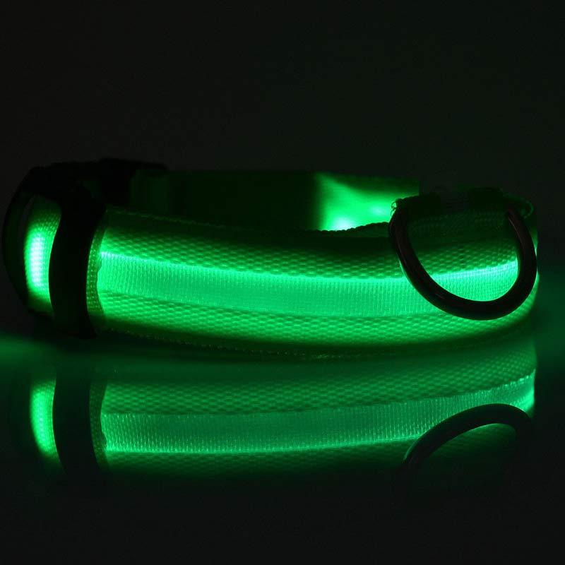 LED Pet Collar – Glow in Dark Safety for Dogs