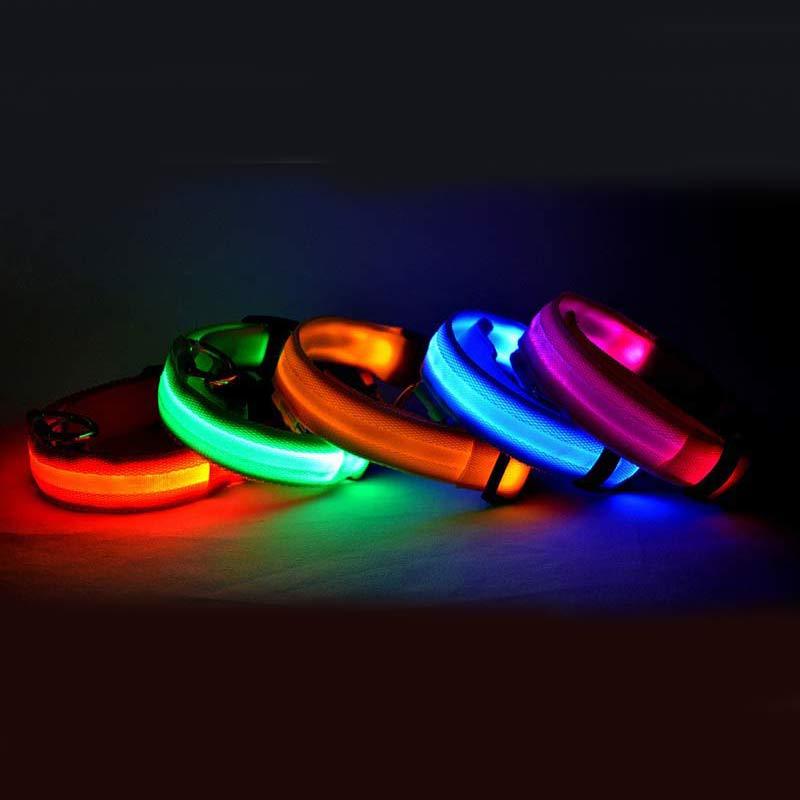 LED Pet Collar – Glow in Dark Safety for Dogs