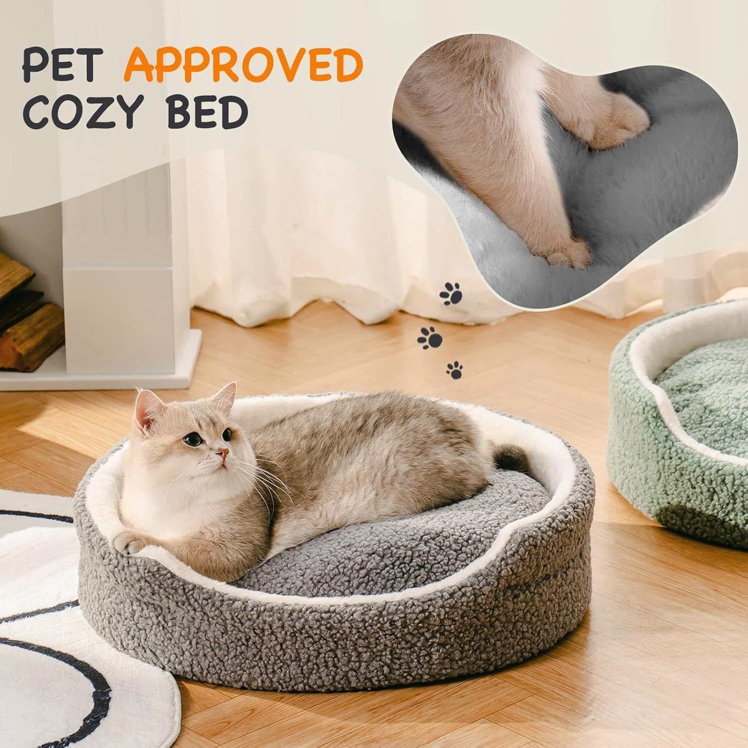 Snuggly Orthopedic Pet Bed – Perfect for small dogs & cats, puupies & kittens