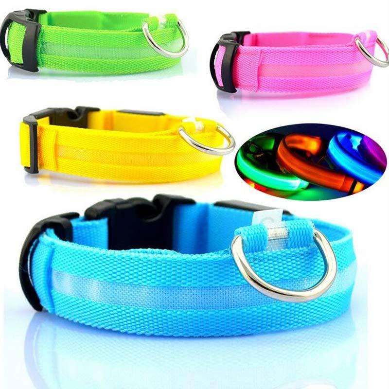 LED Pet Collar – Glow in Dark Safety for Dogs