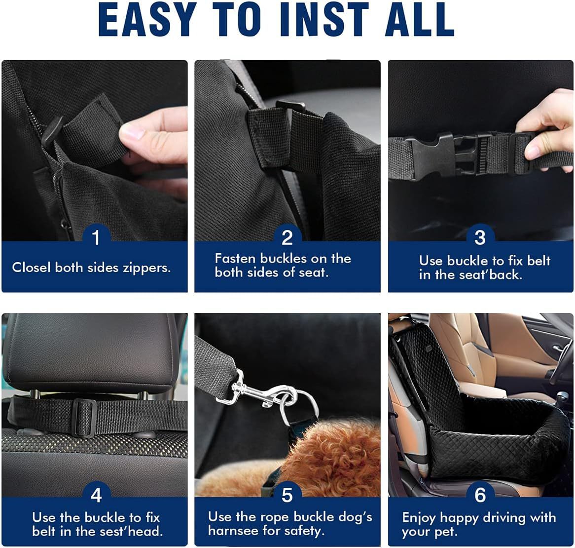Waterproof Dog Car Seat Bag – Protects & Comforts Pets