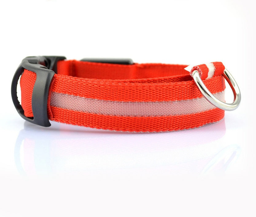 LED Pet Collar – Glow in Dark Safety for Dogs
