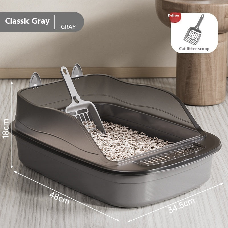 Oversized Litter Box High Fence Anti-splash Cat Toilet Extra Large Cat Supplies Cat Basin Source