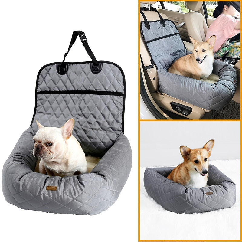 2-in-1 Dog Car Seat & Carrier – Comfy Travel Bed