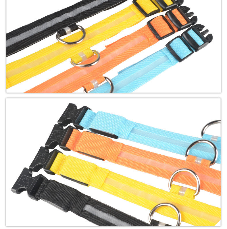 LED Pet Collar – Glow in Dark Safety for Dogs