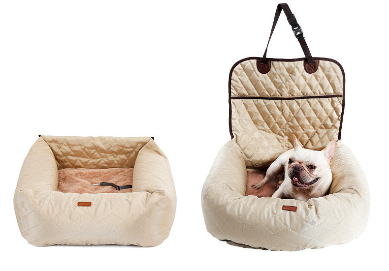 2-in-1 Dog Car Seat & Carrier – Comfy Travel Bed