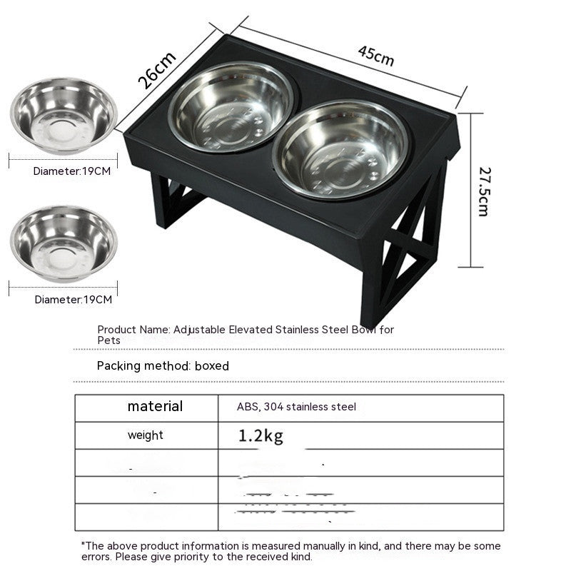 Adjustable Raised Dog Bowl – Slow Feeder for Healthy Eating